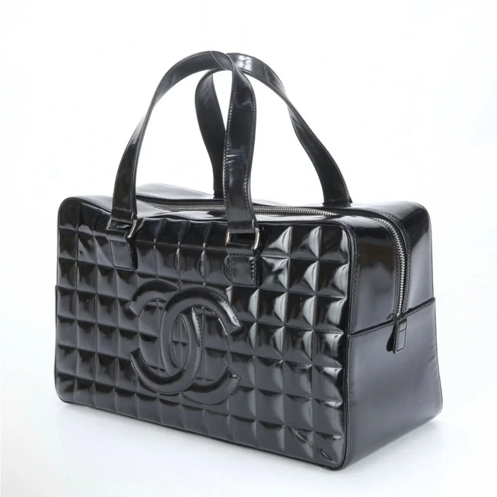 Chanel Patent Chocolate Bar Bag